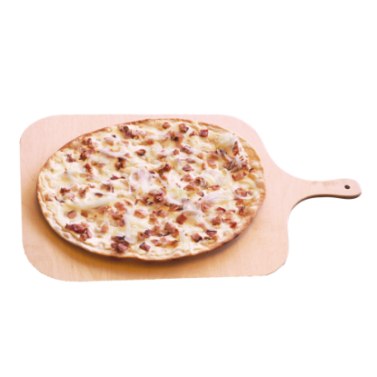 Flammkuchen Classique, Speck & Zwiebel, oval